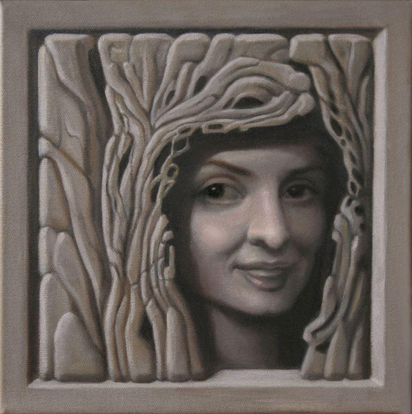 Michael Fuchs - "The Window" - oil on canvas - 30 x 30cm (12"x12")