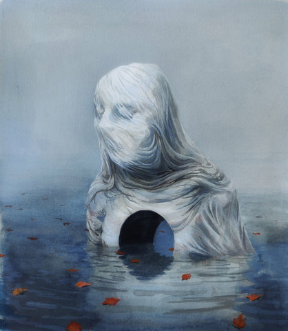 Miles Johnston - "Hungry Ghost" - watercolour and gouache on paper