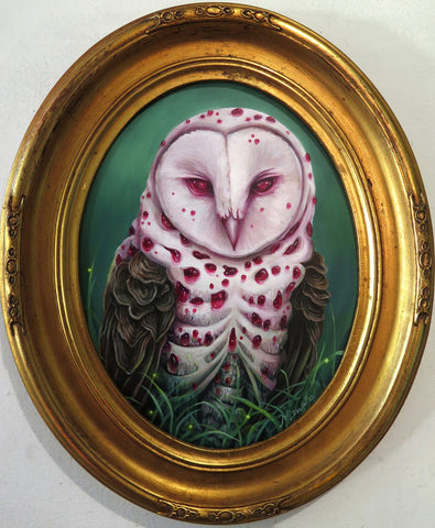 Molly Devlin - "Hydnellum at Twilight" - acrylic on Birch