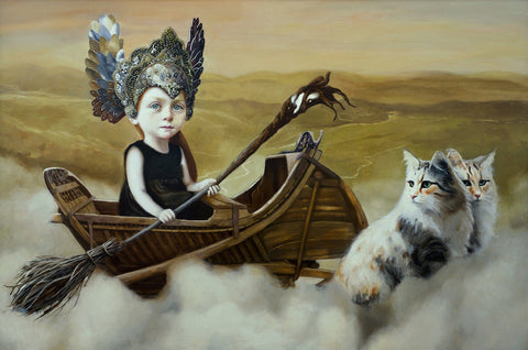 Olga Esther - "The Völva" - oil on panel