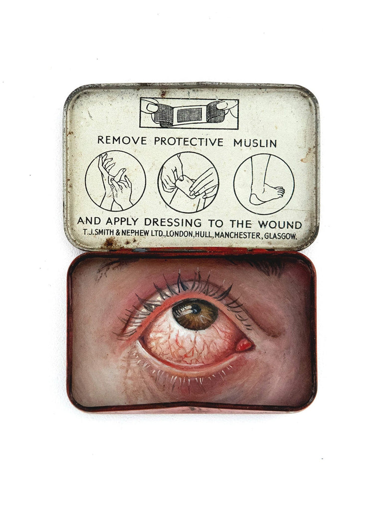 Robyn Rich "Allergy" oil in vintage tin Beinart Gallery