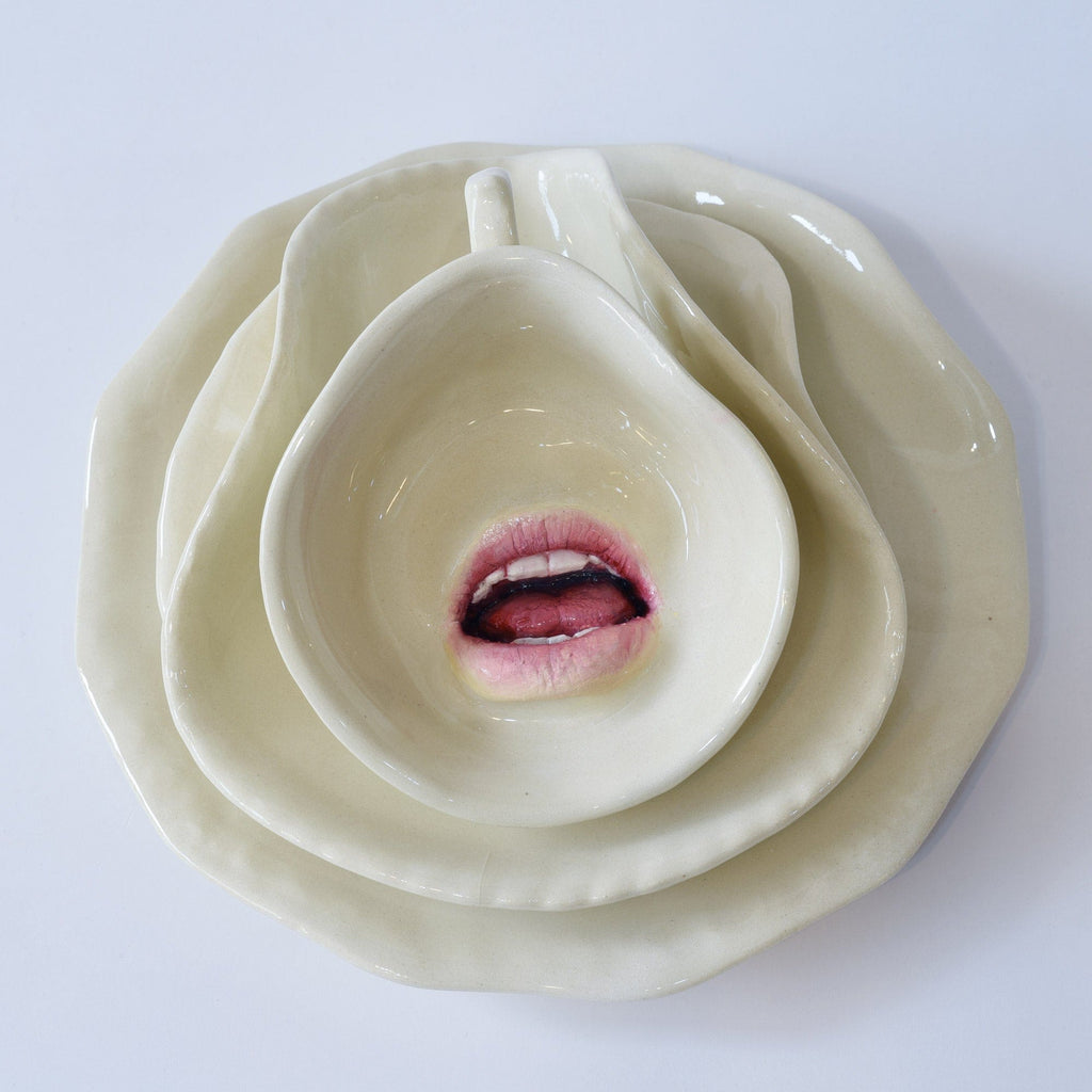 Ronit Baranga "The Intimate Series (2023) 4" clay, glaze, acrylic