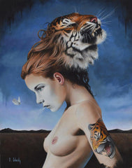 Scott Scheidly - 'Tigris'- acrylic on masonite