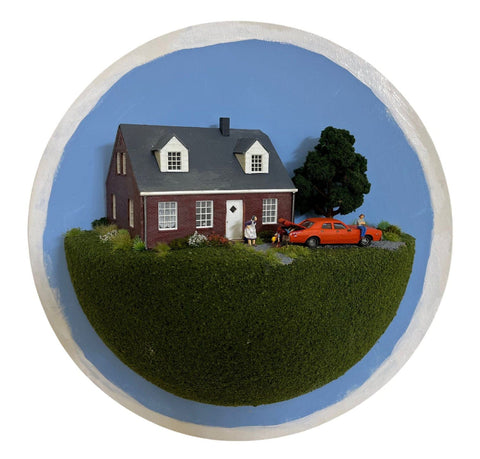 Abigail Goldman - "Breaking Up is Hard to DO" - acrylic paint and assorted plastics