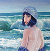Edith Lebeau - 'Taking The Leap' - acrylic on wood - 25.4 x 25.4cm (10" x 10")