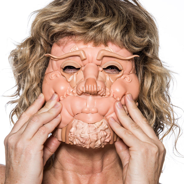 Freya Jobbins - "Falseface #3" - plastic assemblage on plaster bandage