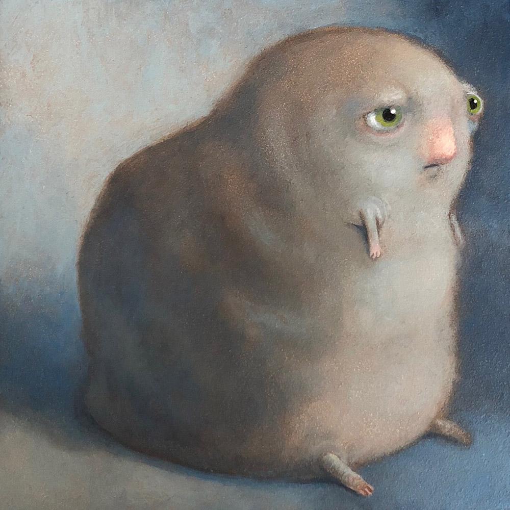 french monsters Renee French - “Potato Monster No. 1" - acrylic on board