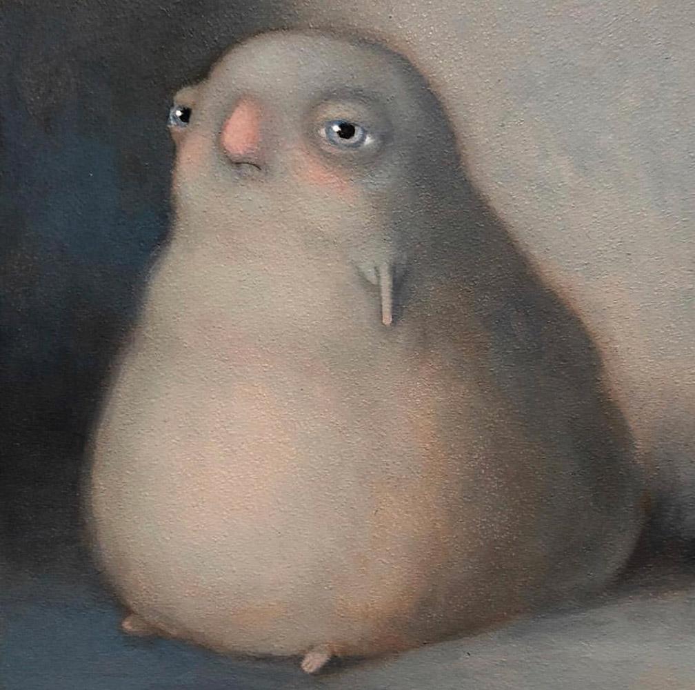 french monsters Renee French - “Potato Monster No. 2" - acrylic on board